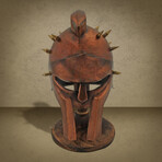 Copper Gladiator Helmet + Wooden Stand