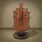 Copper Gladiator Helmet + Wooden Stand