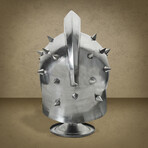 Silver Gladiator Spike Helmet