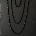 Boxed Chain Necklace // Black