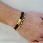 Urban Edge Box Chain Bracelet // Gold (S)