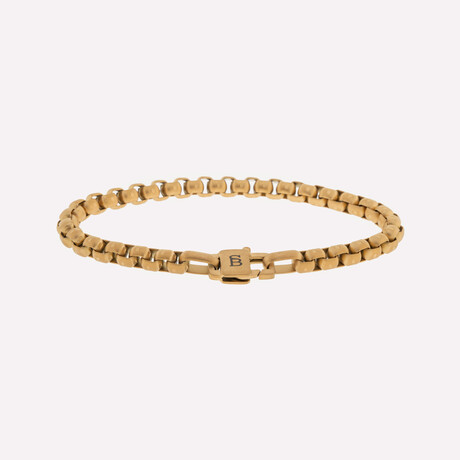 Urban Edge Box Chain Bracelet // Gold (S)