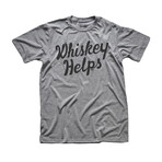 Whiskey Helps T-Shirt // Triblend Gray (S)