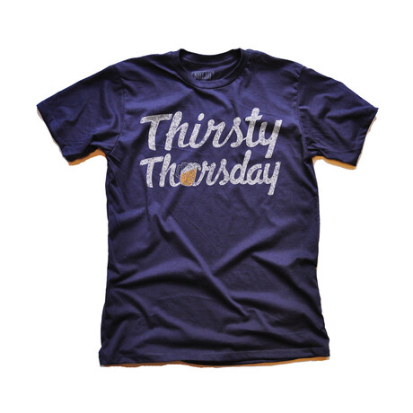 Thirsty Thursday T-Shirt // Navy (XS)