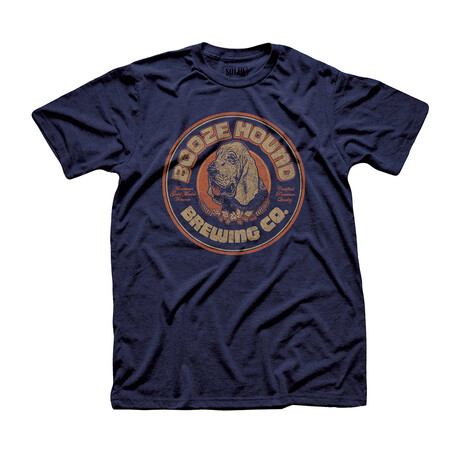 Boozehound Brewing Co T-Shirt // Navy (XS)