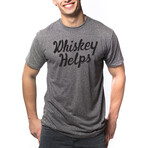 Whiskey Helps T-Shirt // Triblend Gray (XL)