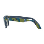 Ray-Ban Unisex Wayfarer Sunglasses // Urban Camoflauge + Gray-Silver Mirror