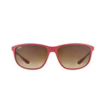 Ray-Ban Unisex Liteforce Sunglasses // Matte Amaranth + Gradient Brown