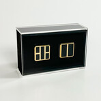 "The Dice" Black Tie  +  Display case