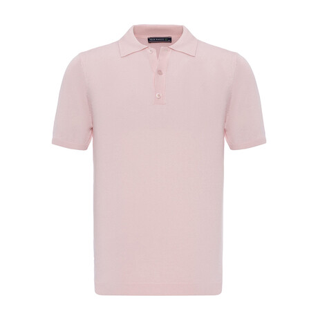 Tricot Solid Polo // Pink (S)