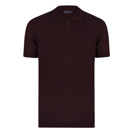 Tricot Solid Polo // Damson (S)
