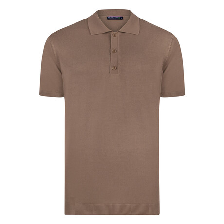 Tricot Solid Polo // Brown (S)