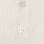 Tricot Solid Polo // Ecru (L)