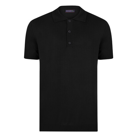 Tricot Solid Polo // Black (S)