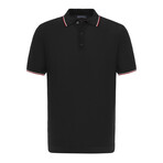 Tricot Tipped Polo // Black (XL)