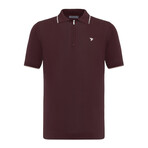 Tricot Tipped Polo w/Logo // Damson (XL)