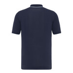 Tricot Tipped Polo w/Logo // Navy Blue (L)