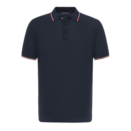 Tricot Tipped Polo // Navy Blue (S)