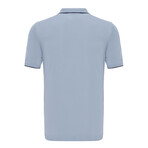 Tricot Tipped Polo w/Logo // Baby Blue (XL)