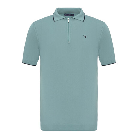 Tricot Tipped Polo w/Logo // Light Green (S)