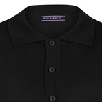 Tricot Solid Polo // Black (2XL)