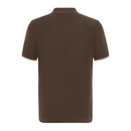 Tricot Tipped Polo // Brown (XL)