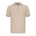 Tricot Tipped Polo // Beige (XL)