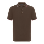 Tricot Tipped Polo // Brown (L)