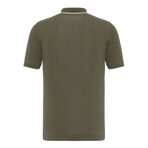 Tricot Tipped Polo w/Logo // Khaki (L)