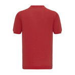 Tricot Solid Polo // Pomegranate (L)