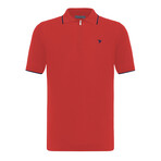 Tricot Tipped Polo w/Logo // Pomegranate (M)