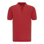 Tricot Solid Polo // Pomegranate (S)