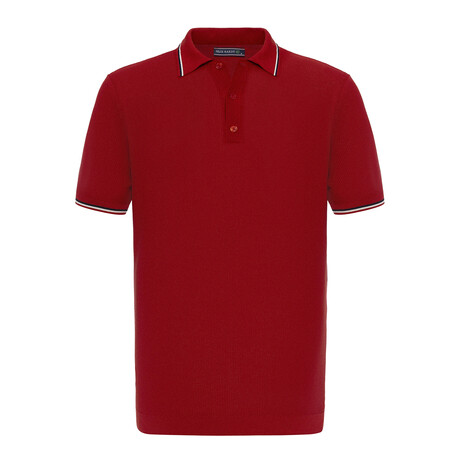 Tricot Tipped Polo // Red (S)