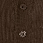 Tricot Tipped Polo // Brown (S)