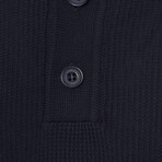 Tricot Tipped Polo // Navy Blue (XL)