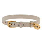 Grace Leather Bracelet // Beige + Gold