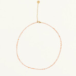 Camille Beaded Necklace // Sunstone + Gold