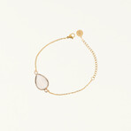 Cypres Gemstone Bracelet // White Agate + Gold