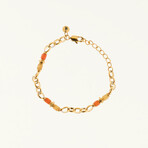 Zenna Gemstone Bracelet // Orange + Yellow + Gold