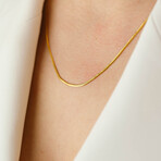 Nura Snake Necklace // Gold