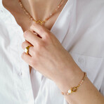 Isolde Gemstone Bracelet // Sunstone + Gold