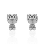 14K White Gold Diamond Stud Earrings I // New