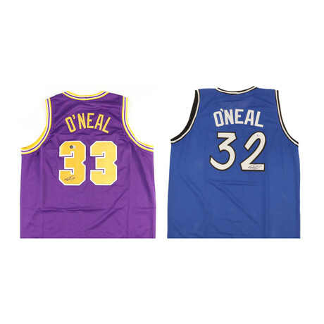 Shaquille O'Neal  LSU Jersey + Shaquille O'Neal  Orlando Magic Jersey // Signed