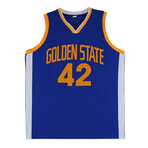Kevin Durant  Jersey, Rick Barry Jersey Inscribed "HOF 1987", Nate Thurmond Jersey, and Clifford Ray Jersey Inscribed "World Champs" // Signed