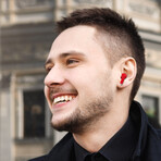 Xpods PRO True Wireless Earbuds with Wireless Charging Case // Red