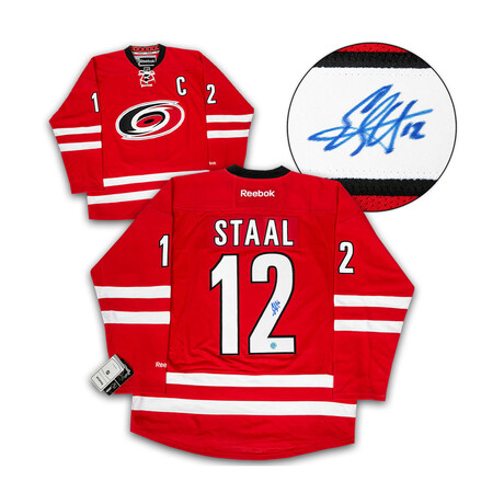 Eric Staal Carolina Autographed RBK Jersey