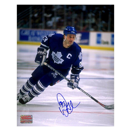 Doug Gilmour Signed 8x10 Toronto Maple Leafs Photo - Blue