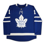 Johnny Bower Autographed Blue Toronto Maple Leafs Jersey