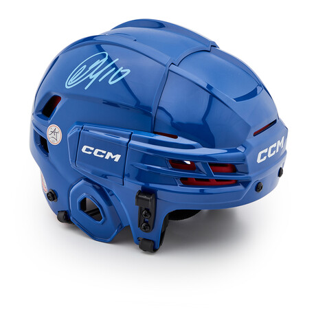 Artemi Panarin Autographed Blue Tacks Hockey Helmet