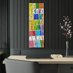 Acrylic Printed Painting Apartment Life III - Abstract Stick Figure Symphony Collection (12x18")